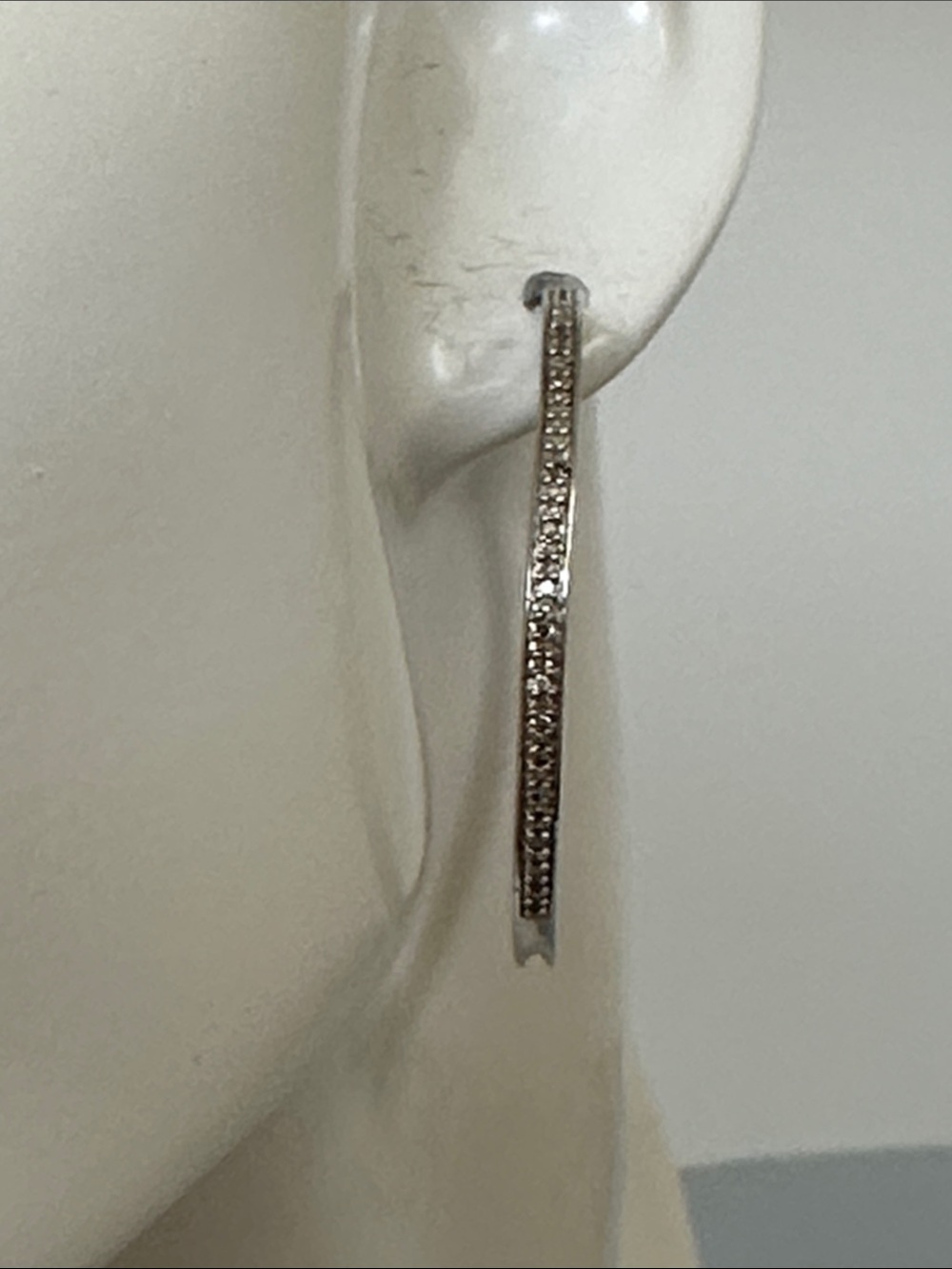 DIAMONDS 925 Sterling Silver Hoop Earrings